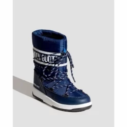 Schneestiefel Moon Boot Boys Sport Blue Navy White -Regenstiefel Geschäft 008 34051300 002bluenavy white 02