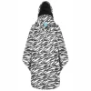 Poncho Happy Rainy Days Bike Cape Marit Zebra Midnight Off White Muster