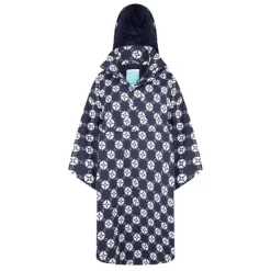Poncho Happy Rainy Days Iris Umbrella Navy White - One Size Damen