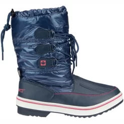 Schneestiefel Winter-Grip Glossed Trotter II Navy Rosa Beige Damen