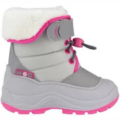 Schneestiefel Winter-Grip Junior Hoppin Bieber Hellgrau Grau Rosa Kinder