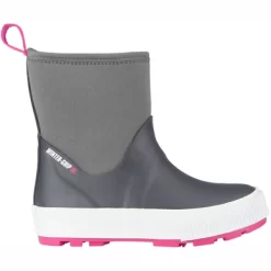 Schneestiefel Winter-Grip Junior Neo Welly Anthrazit Grau Rosa Kinder