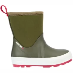 Schneestiefel Winter-Grip Junior Neo Welly Armygreen Red Kinder