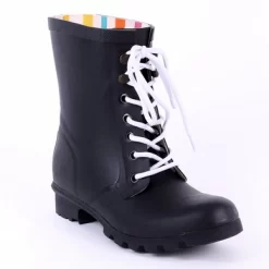 Regenstiefel Geschäft 4 Gummistiefel Evercreatures Black Beret Kurz