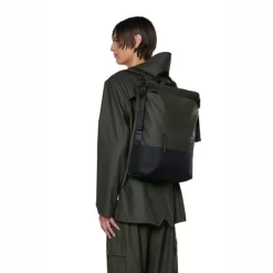 Rucksack Rains Trail Rolltop Backpack Unisex Green (47 X 36 X 13 Cm) -Regenstiefel Geschäft 13760 green men 1