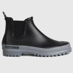 Gummistiefel Stutterheim Chelsea Rainwalker Schwarz/Grau Unisex