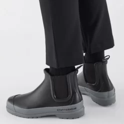 Gummistiefel Stutterheim Chelsea Rainwalker Schwarz/Grau Unisex -Regenstiefel Geschäft 1785 Grey 4