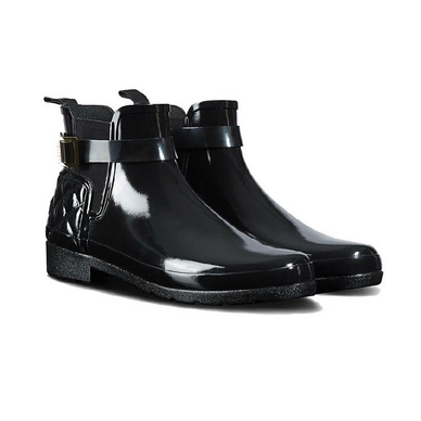 Gummistiefel Hunter Refined Gloss Quilt Chelsea Schwarz 4 Gummistiefel Hunter Refined Gloss Quilt Chelsea Schwarz – Bild 2