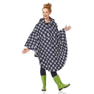 Poncho Happy Rainy Days Iris Umbrella Navy White - One Size Damen 4 Poncho Happy Rainy Days Iris Umbrella Navy White - One Size Damen – Bild 2