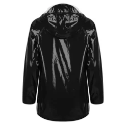 Regenjacke Happy Rainy Days Rain Mac Padded Teddy Boaz Black Damen -Regenstiefel Geschäft 2 jacket pu black 3