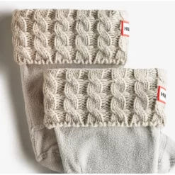 Stiefelsocke Hunter Little Kids 6Stitch Cable Boot Sock Greige -Regenstiefel Geschäft 20220823141430 PROD AW21 ORG KAS4024AAB GRG 3