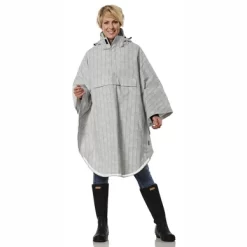 Poncho Happy Rainy Days Rain Cape Unisex White Black -Regenstiefel Geschäft 3 32011 hrd 9 2022 cape stripe scaled 1