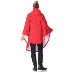 Poncho Happy Rainy Days Bike Cape Rachel Dot Red Off White Rot -Regenstiefel Geschäft 3 HRD 12 2018 bikecape rachel20197
