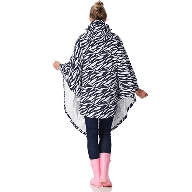 Poncho Happy Rainy Days Bike Cape Marit Zebra Midnight Off White Muster 5 Poncho Happy Rainy Days Bike Cape Marit Zebra Midnight Off White Muster – Bild 3
