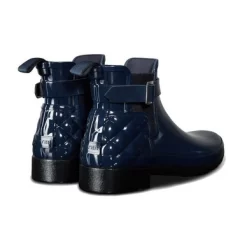 Gummistiefel Hunter Refined Gloss Quilt Chelsea Navy Damen -Regenstiefel Geschäft 3 WFS1032RGL NVY 2