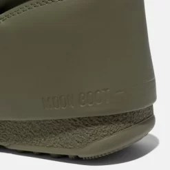 Schneestiefel Moon Boot Mid Rubber WP Khaki Damen -Regenstiefel Geschäft 3 moon boot protecht mid khaki rubber boots 17004926 34650596 2048