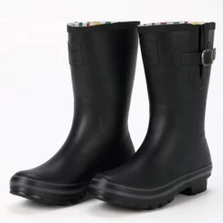 Gummistiefel Evercreatures All Black Short Wellies Damen -Regenstiefel Geschäft 5K6A5839 1598x2400
