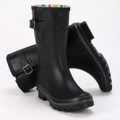Gummistiefel Evercreatures All Black Short Wellies Damen -Regenstiefel Geschäft 5K6A5865 1598x2400