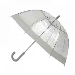 Regenschirm Blooming Brollies Clear Dome Grey