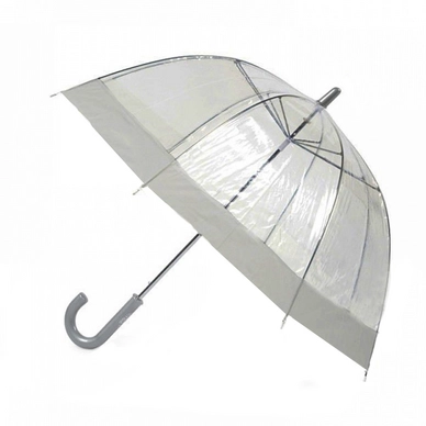 Regenschirm Blooming Brollies Clear Dome Grey 3 Regenschirm Blooming Brollies Clear Dome Grey