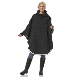 Poncho Happy Rainy Days Schwarz Grün -Regenstiefel Geschäft HRD 1309 3