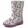 Gummistiefel Gevavi Rose Weiß Blumen Kinder -Regenstiefel Geschäft ROSE0102