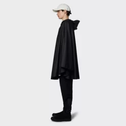 Poncho Rains Cape Black (Größe M) -Regenstiefel Geschäft badcape20black203 1