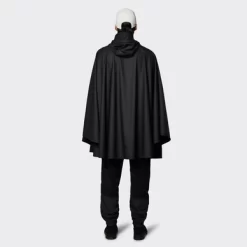 Poncho Rains Cape Black (Größe M) -Regenstiefel Geschäft badcape20black4 1