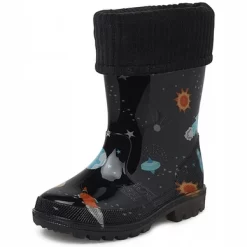 Gummistiefel Gevavi Liam Schwarz Kinder